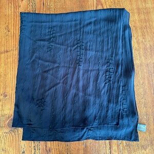 Banana Republic Shawl Scarf Wrap in Sheer Black with Embroidered Design, India